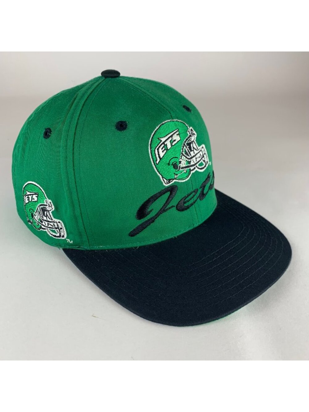 New York Jets NFL Vintage Green Black Logo 7 Snapback Hat